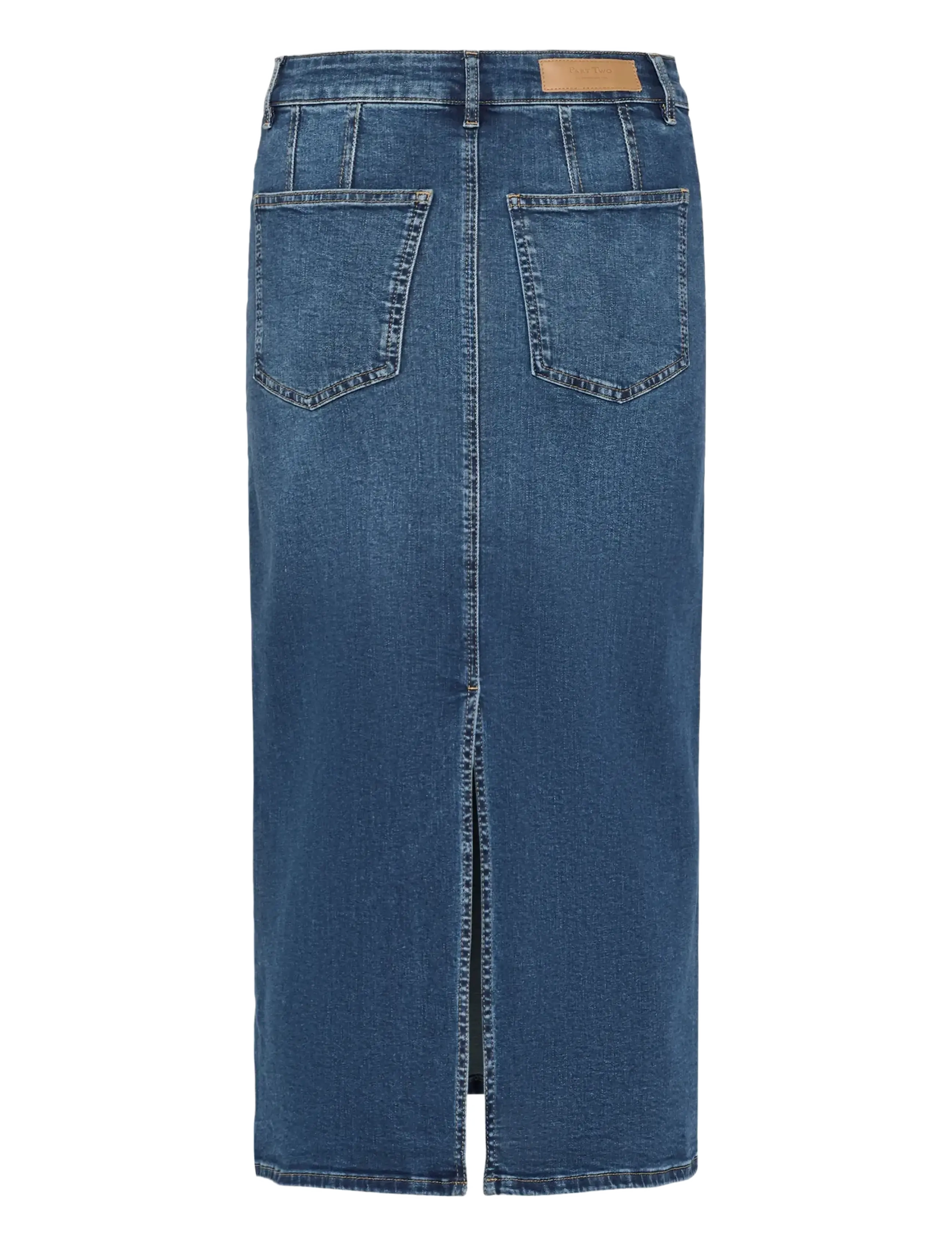 Part Two - AiyaPW SK - midi nederdele - medium dark blue denim - 2