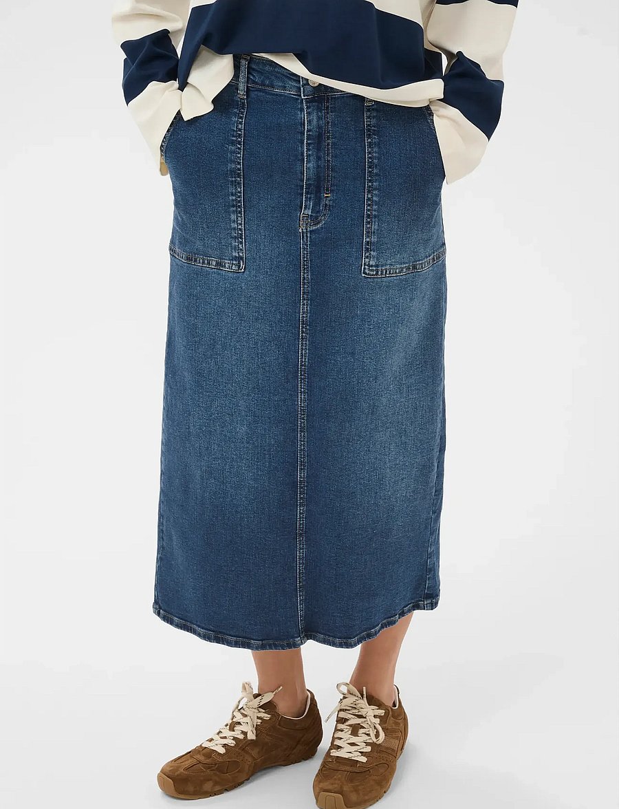 Part Two - AiyaPW SK - denim skirts - medium dark blue denim - 0