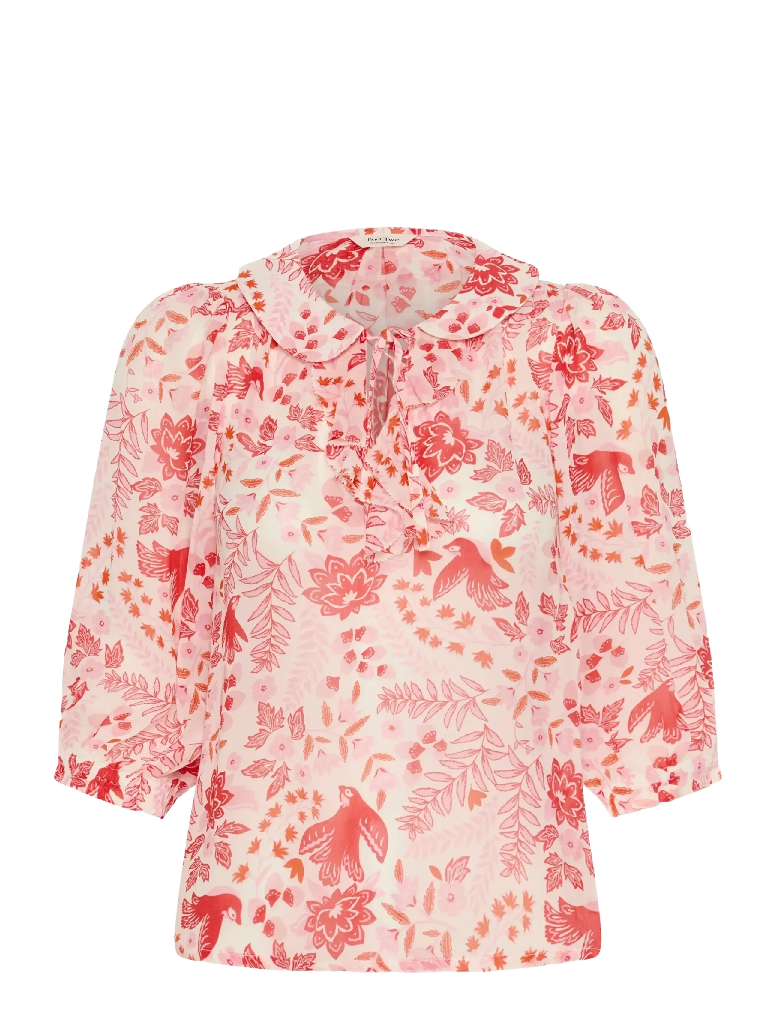 POPPY RED BIRD PRINT