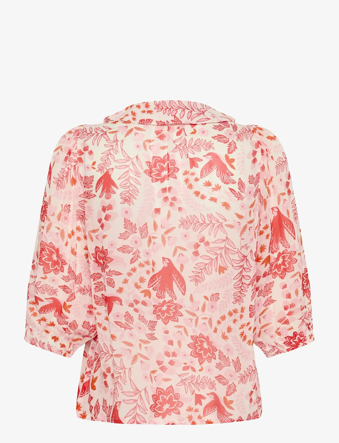 Part Two - AlviaPW BL - langärmlige blusen - poppy red bird print - 2