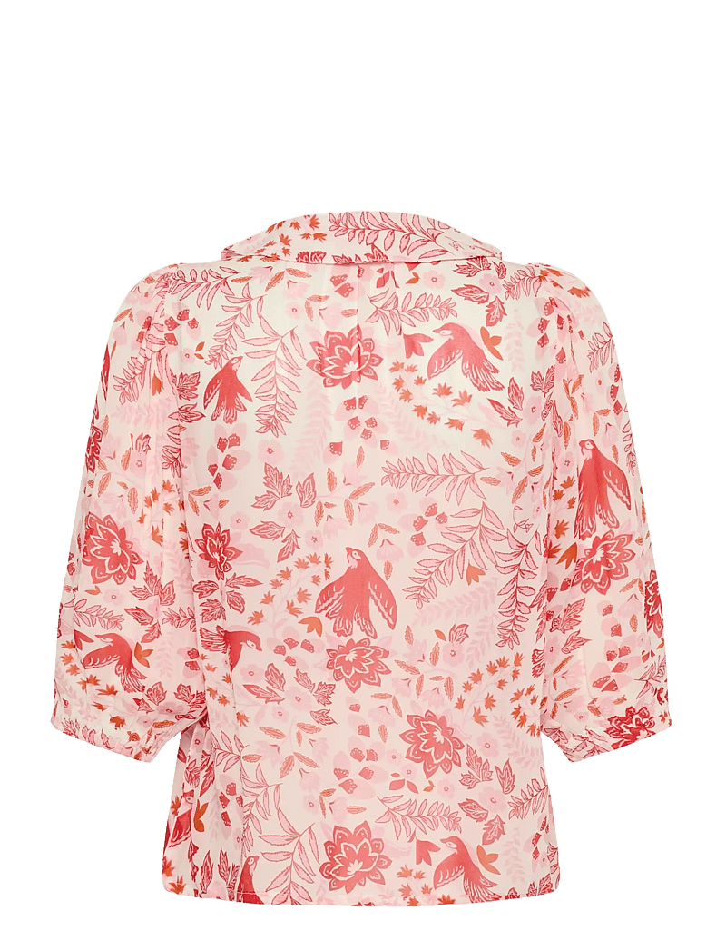 Part Two - AlviaPW BL - langärmlige blusen - poppy red bird print - 2