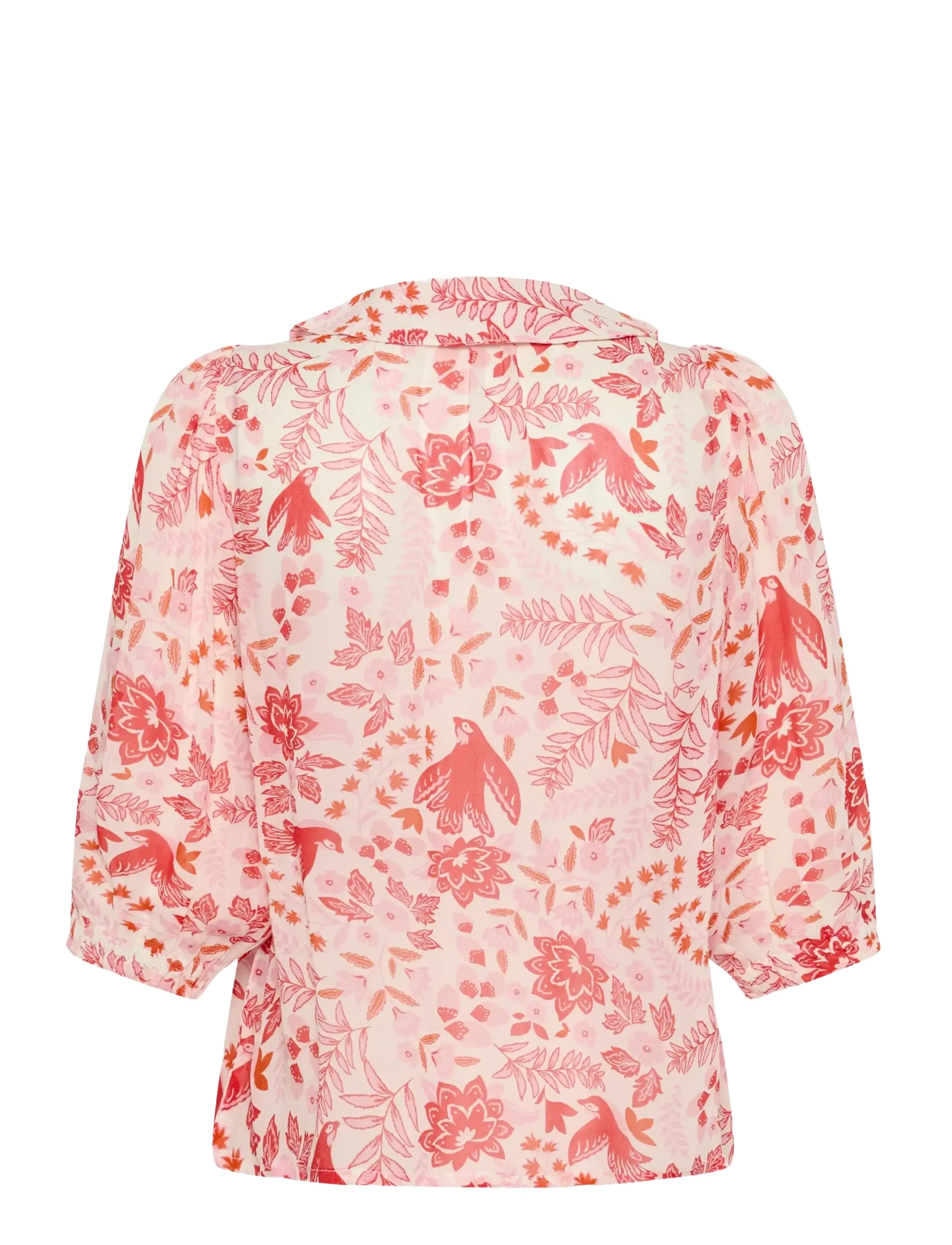 Part Two - AlviaPW BL - langærmede bluser - poppy red bird print - 2