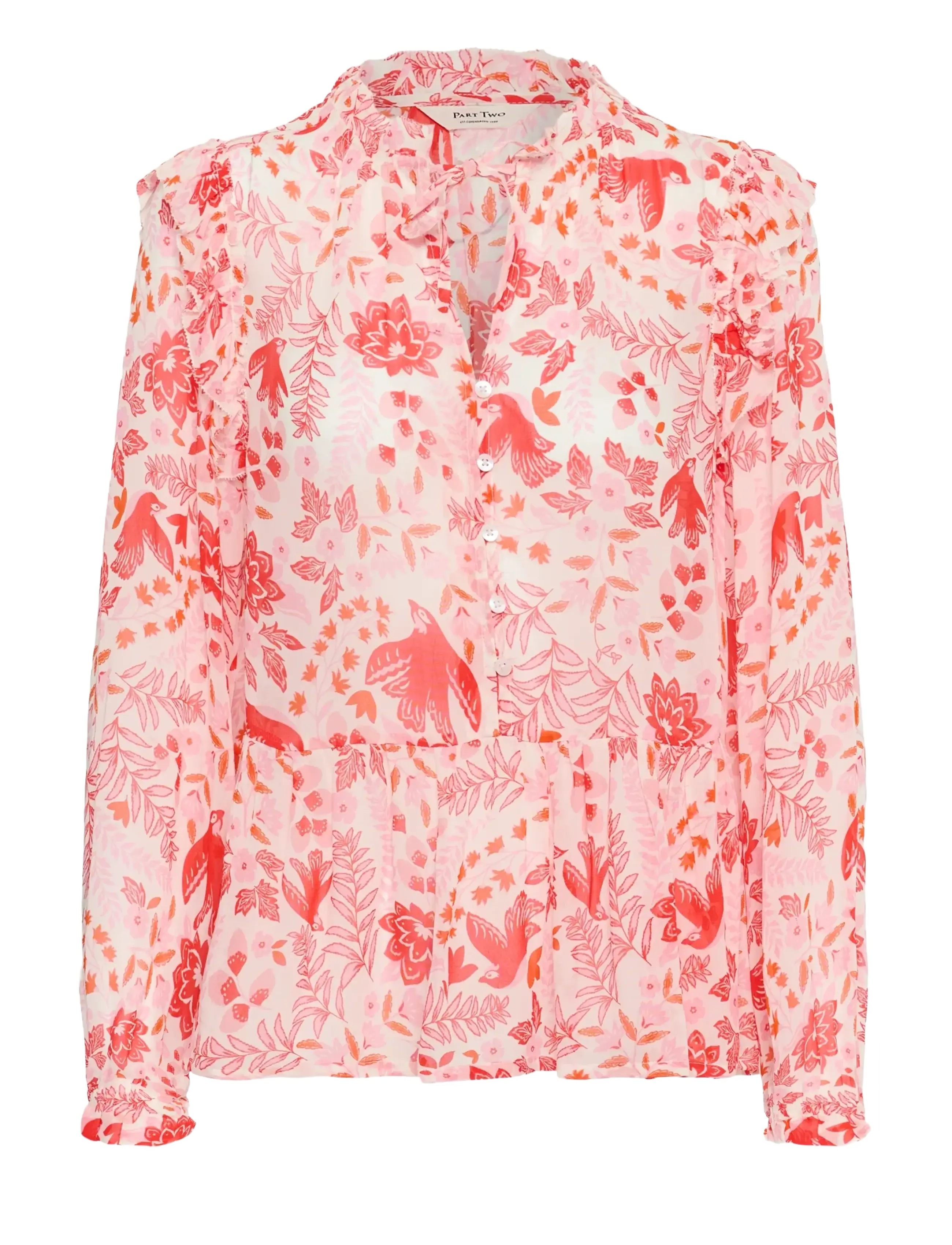 AltinaPW DR - POPPY RED BIRD PRINT