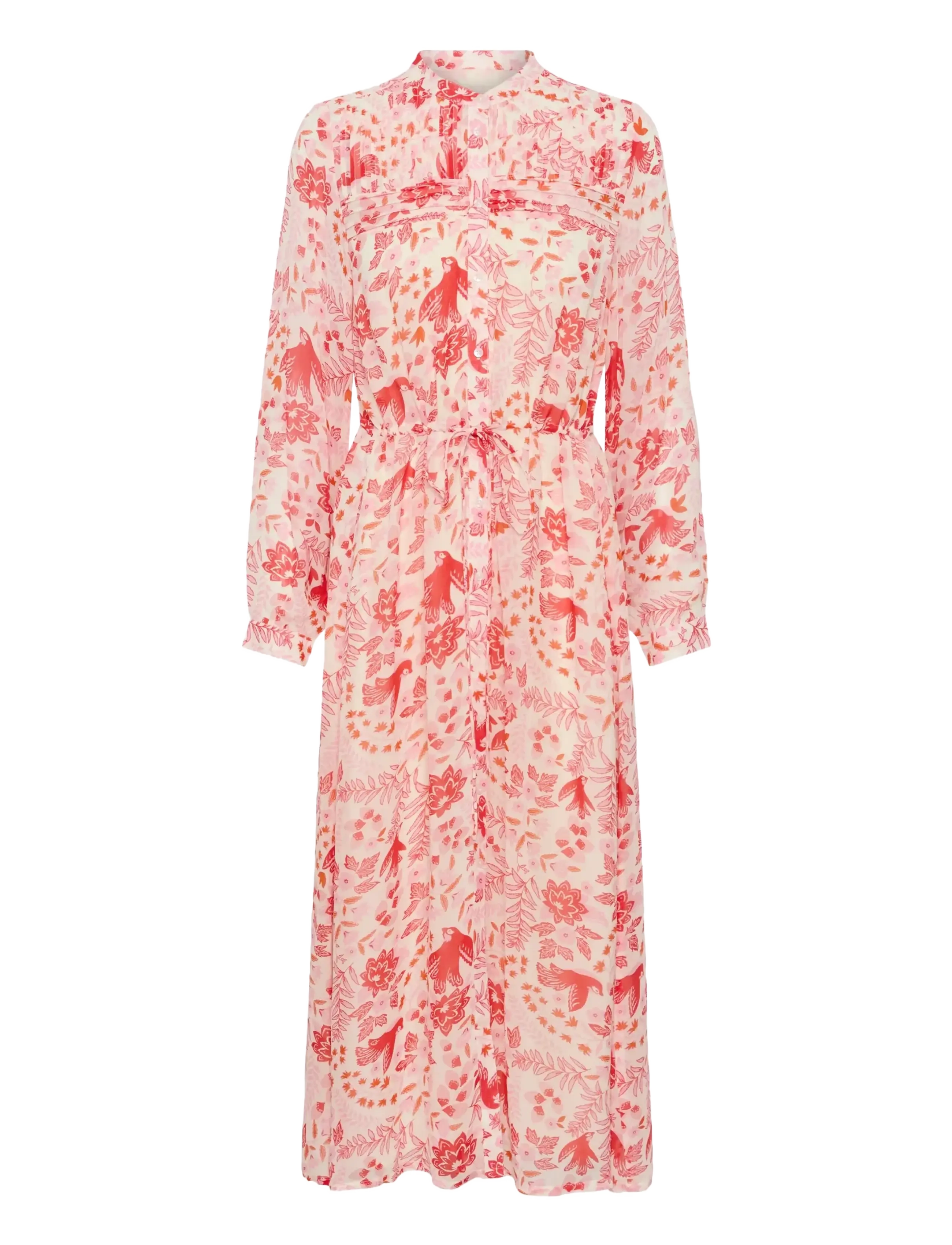Part Two AltinaPW DR - Maxi kjoler - POPPY RED BIRD PRINT / pink/rose