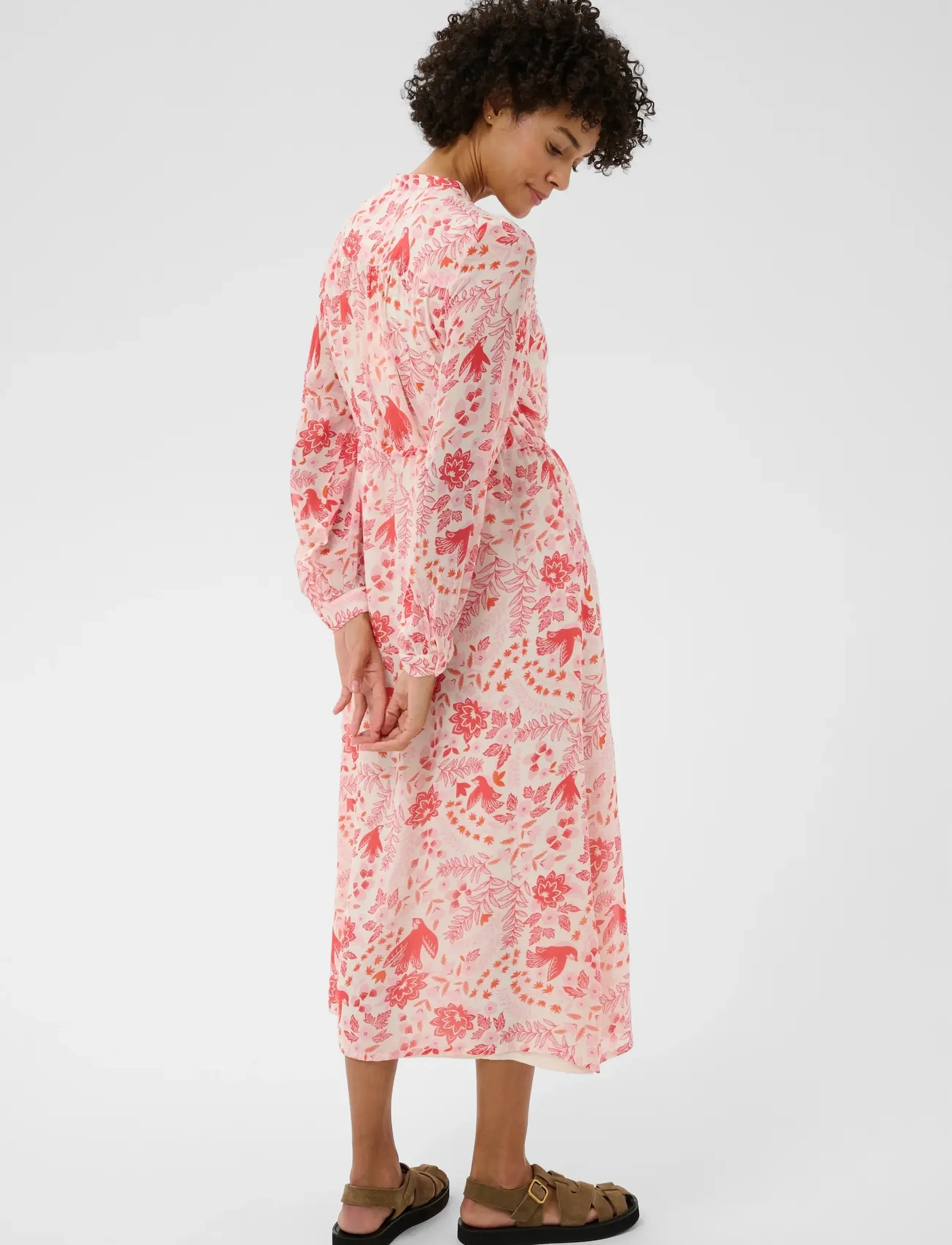 Part Two - AltinaPW DR - suvekleidid - poppy red bird print - 4