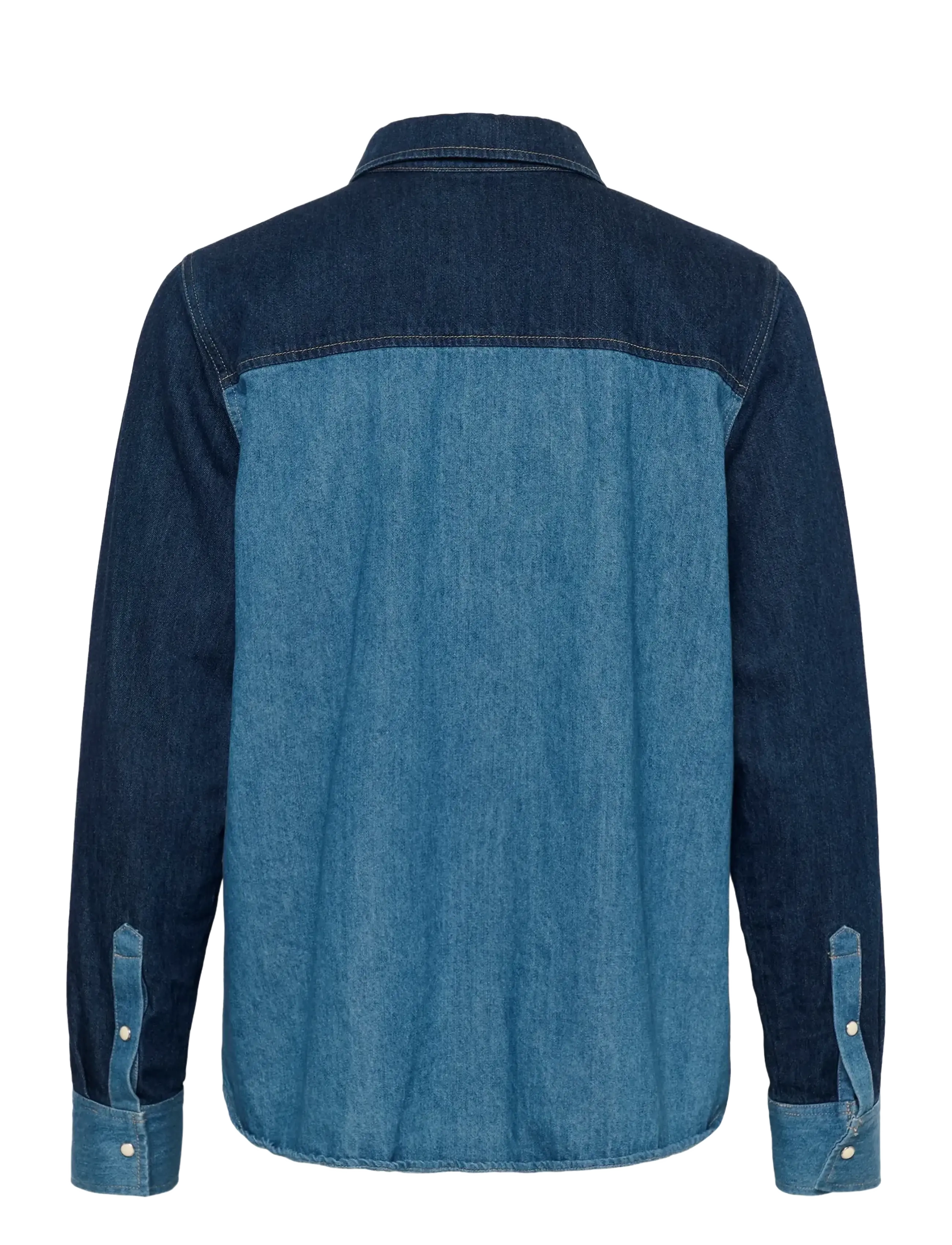 Part Two - AlvinePW SH - denim shirts - colour block denim - 2