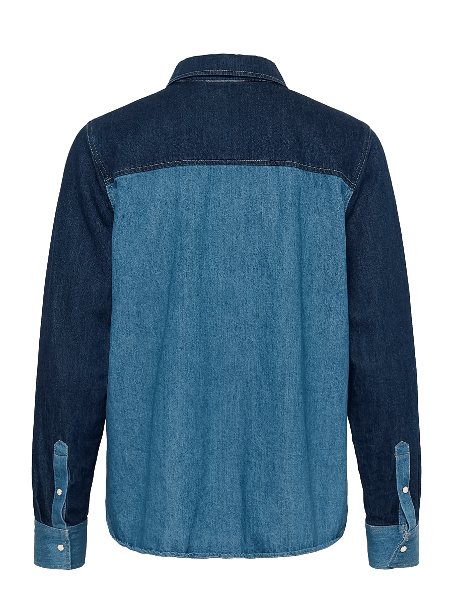 Part Two - AlvinePW SH - jeansskjortor - colour block denim - 2