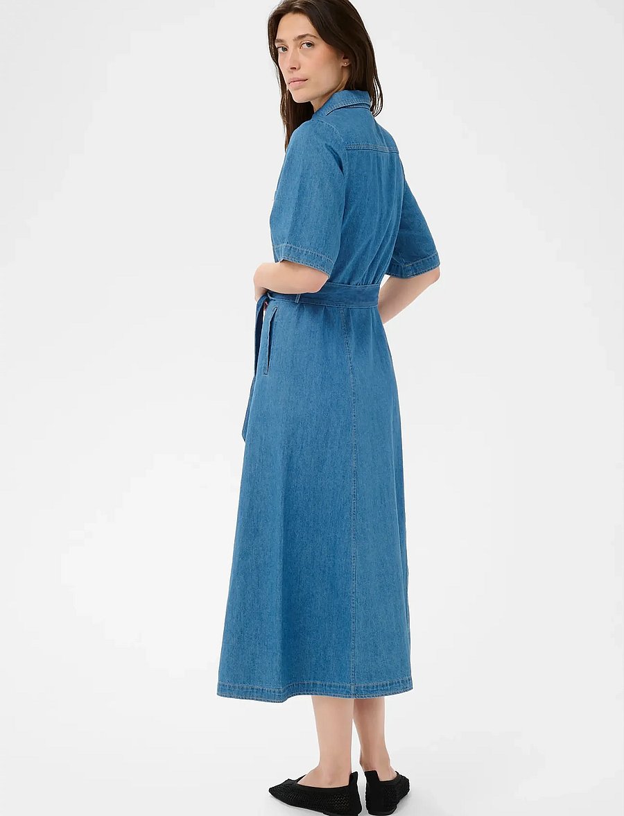Part Two - AmaPW DR - skjortekjoler - medium blue denim - 4