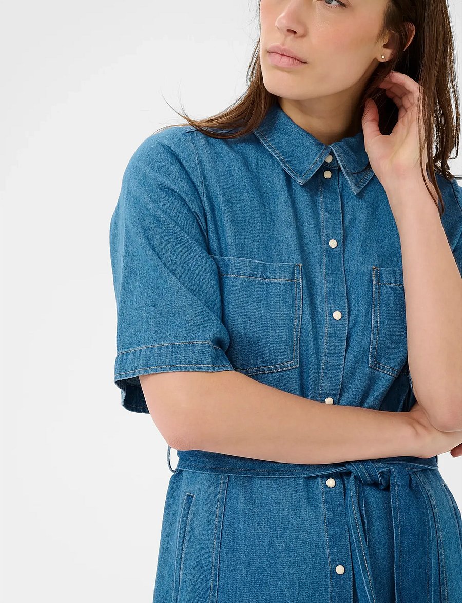 Part Two - AmaPW DR - skjortekjoler - medium blue denim - 5