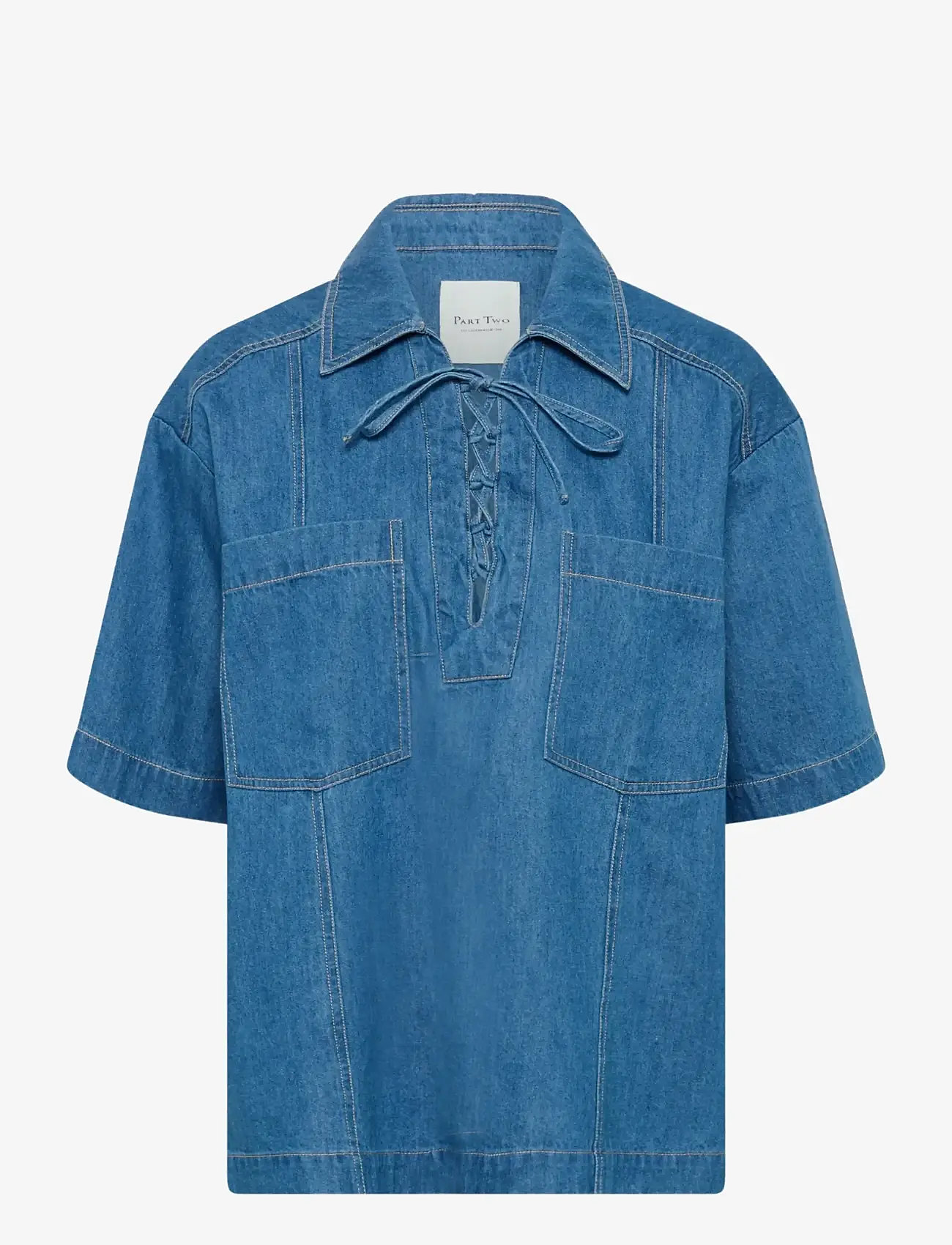 Part Two - AmelaPW SH - jeansskjortor - medium blue denim - 1