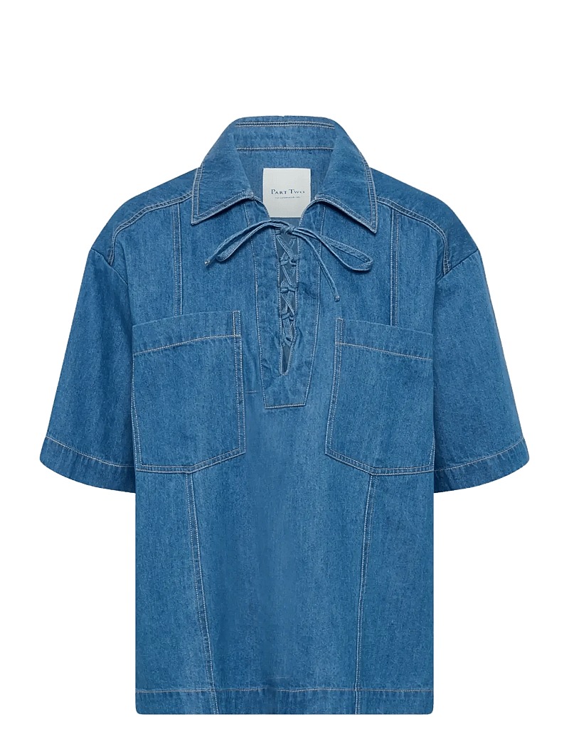 Part Two - AmelaPW SH - jeansskjortor - medium blue denim - 1