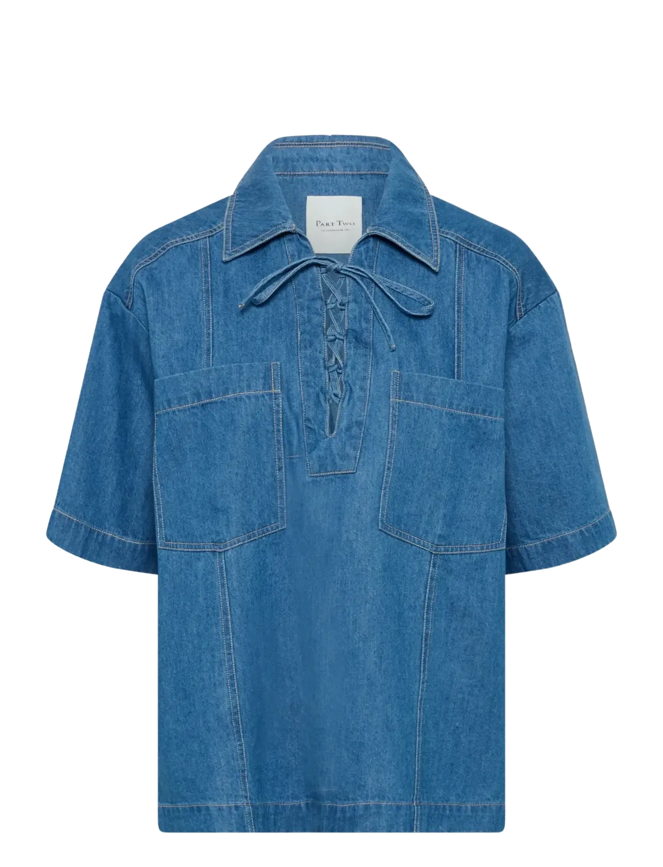 Part Two AmelaPW SH - BACK TO WORK - MEDIUM BLUE DENIM / blue