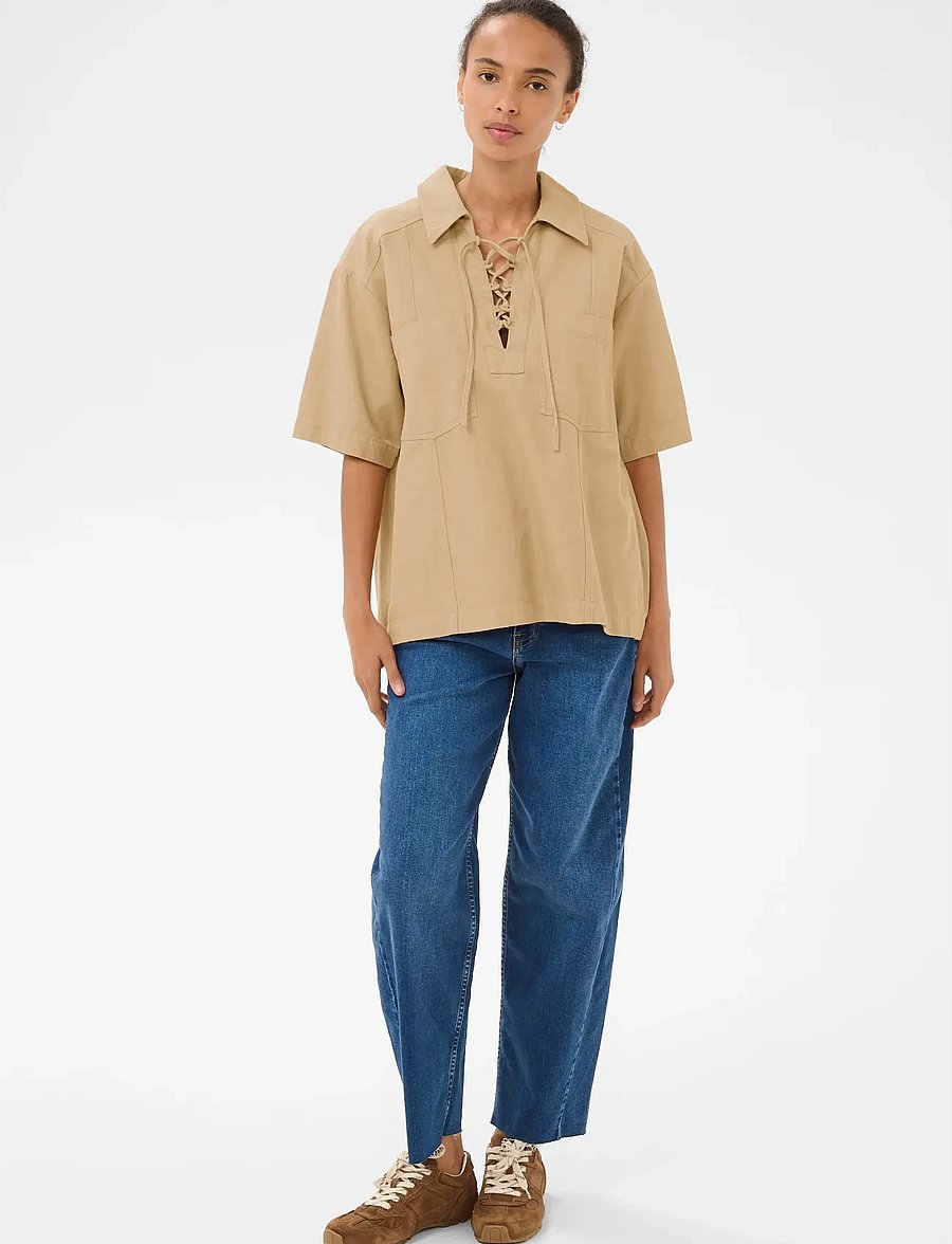 Part Two - AmelaPW SH - denimskjorter - travertine - 3
