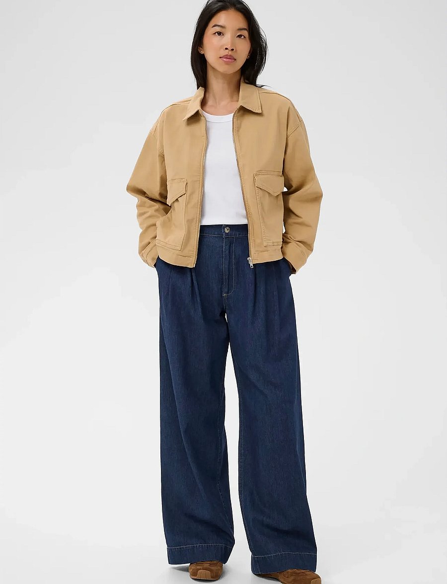 Part Two - AmajaPW PA - hosen mit weitem bein - dark blue denim - 3