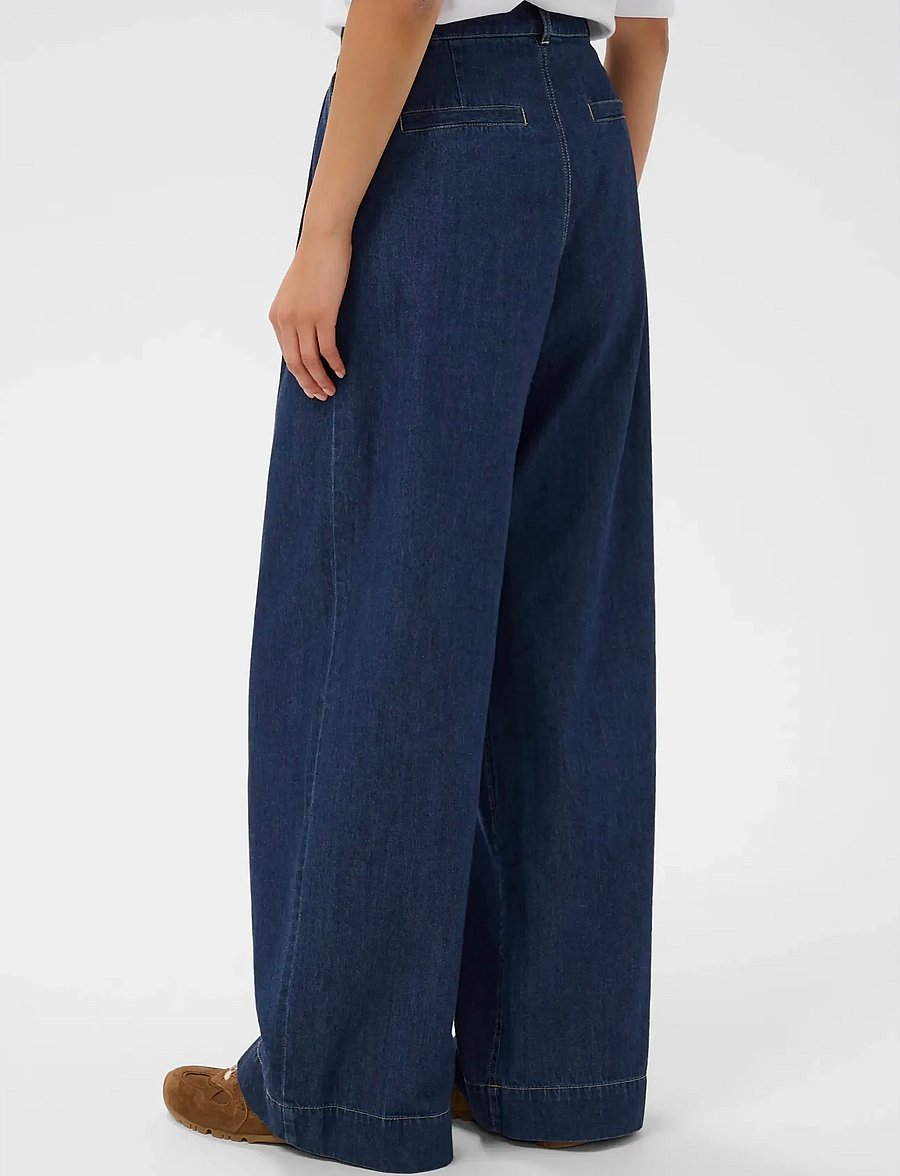 Part Two - AmajaPW PA - hosen mit weitem bein - dark blue denim - 4