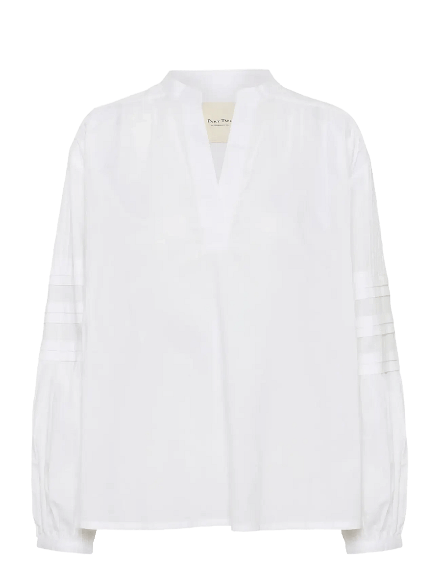 Part Two - NatalaPW BL - long sleeved blouses - bright white - 0