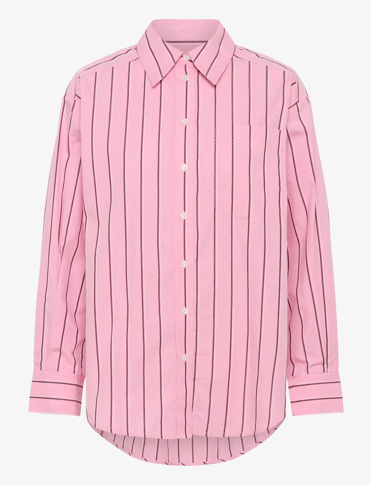 Part Two - AnabellaPW SH - långärmade skjortor - pink stripe - 1