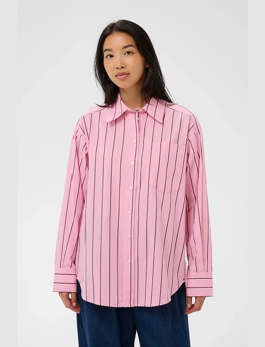Part Two - AnabellaPW SH - pikkade varrukatega särgid - pink stripe - 0