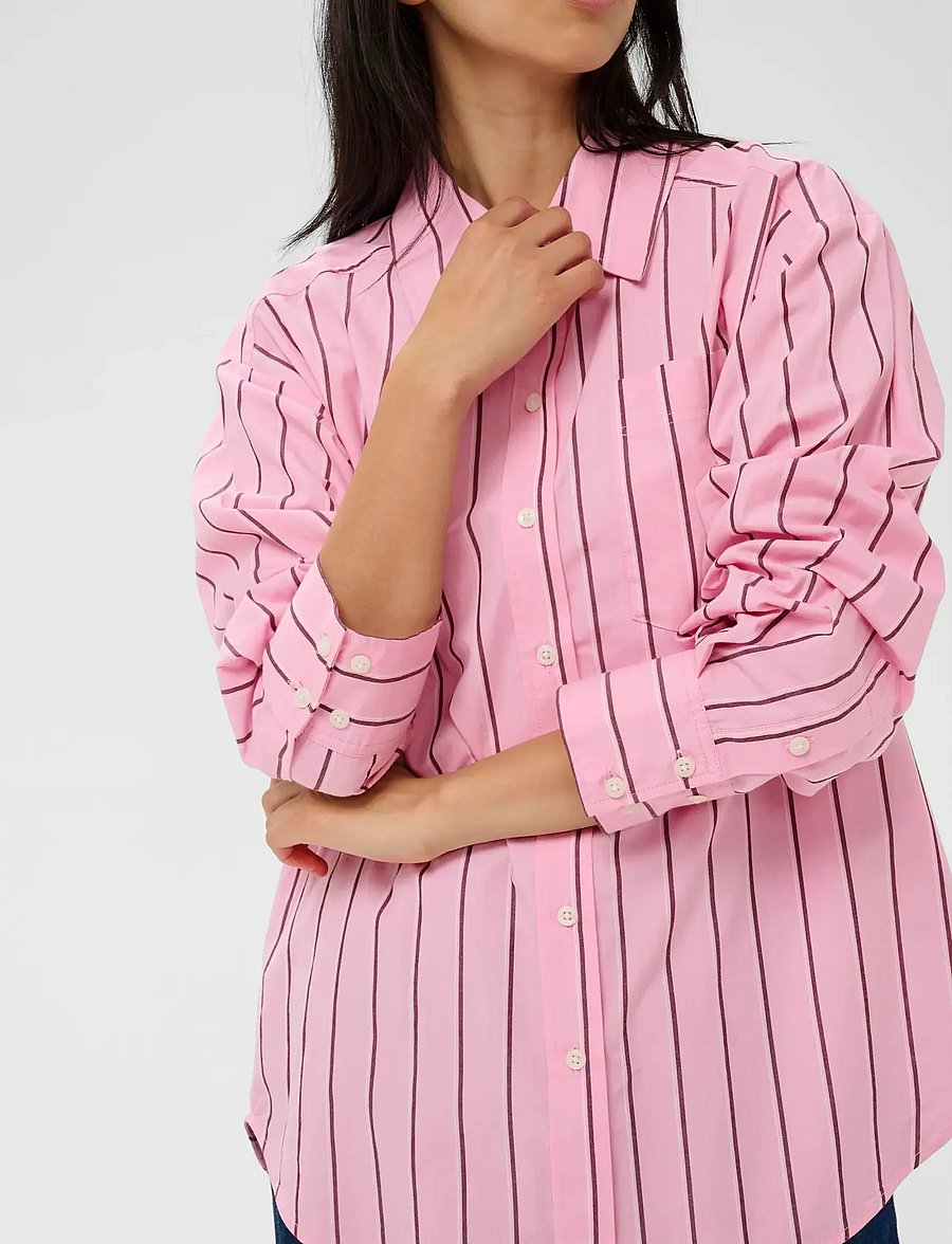 Part Two - AnabellaPW SH - pikkade varrukatega särgid - pink stripe - 5