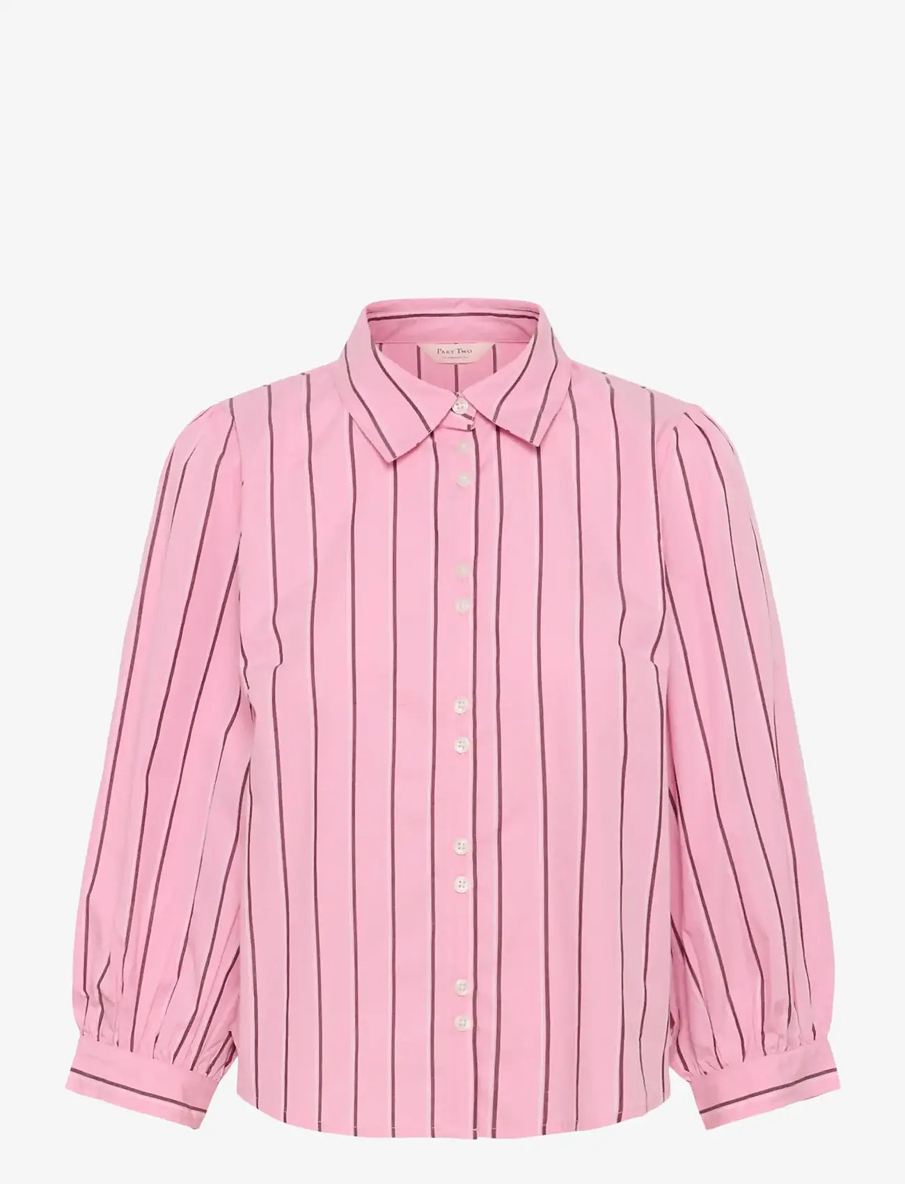 Part Two - AnaisPW SH - långärmade skjortor - pink stripe - 1