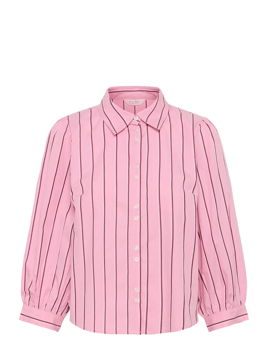 Part Two - AnaisPW SH - long-sleeved shirts - pink stripe - 1