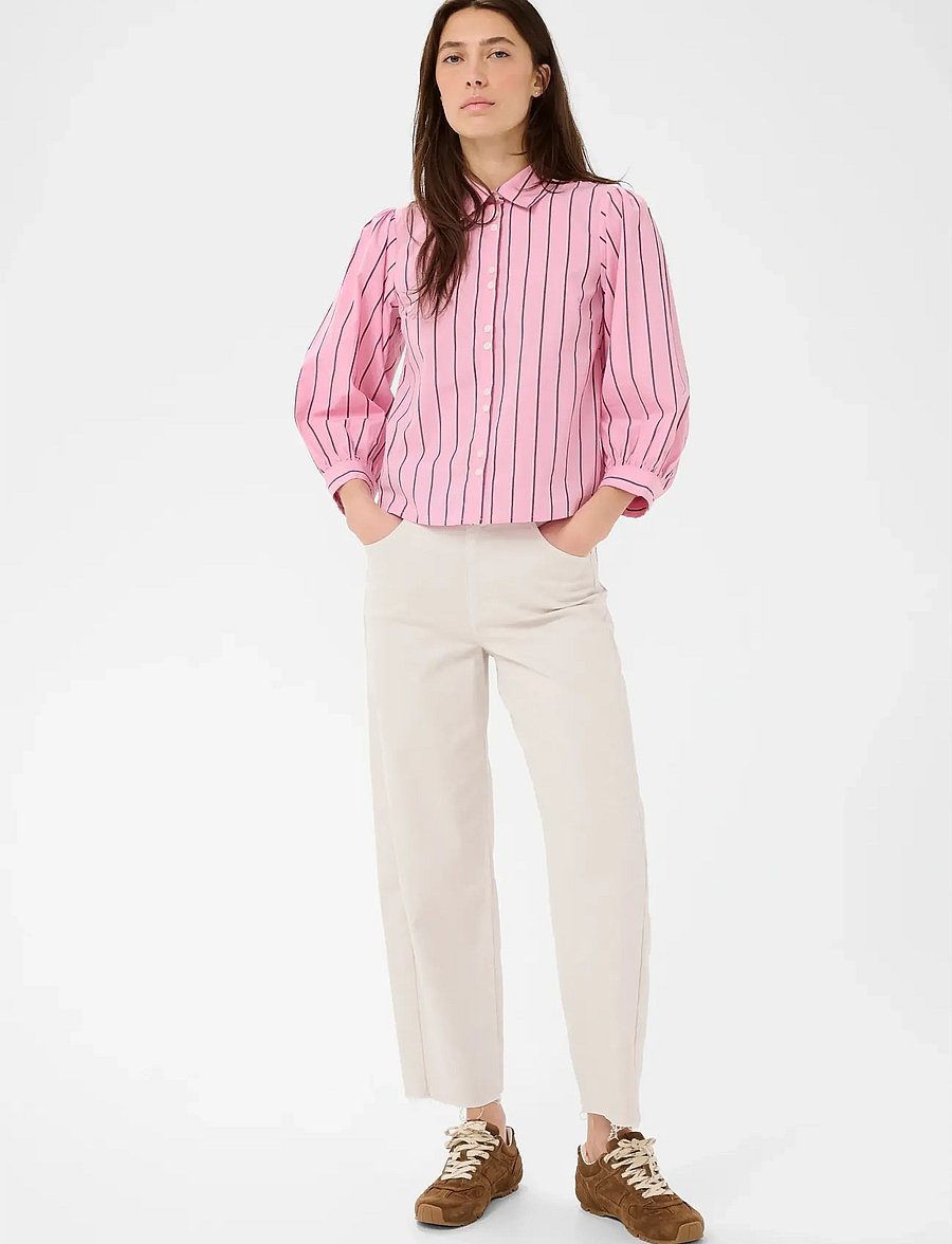 Part Two - AnaisPW SH - long-sleeved shirts - pink stripe - 3