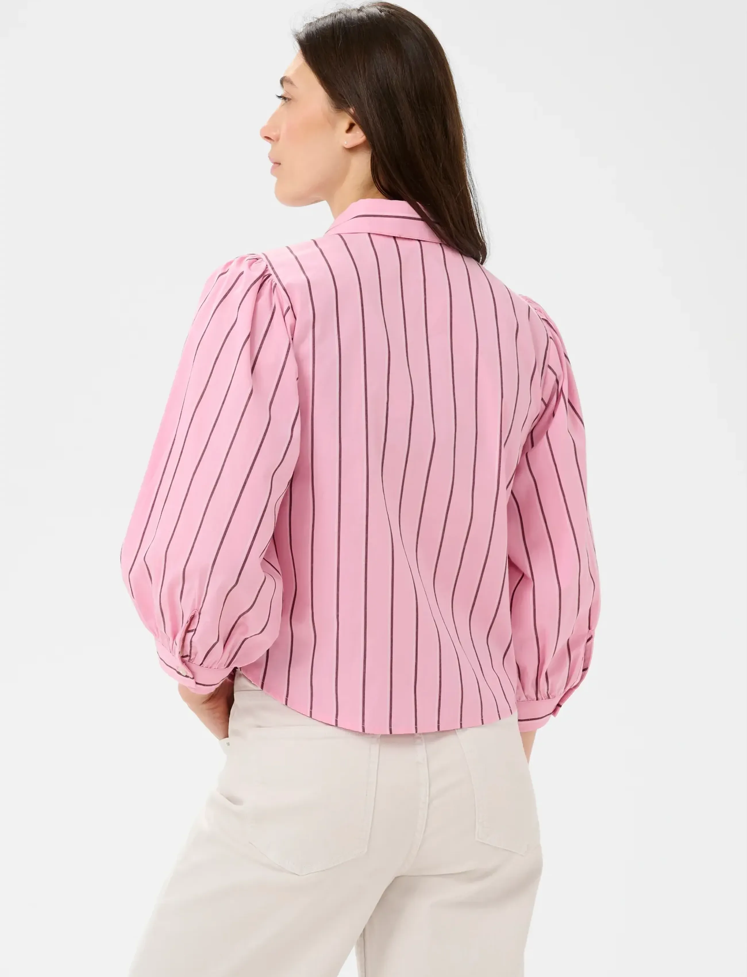 Part Two - AnaisPW SH - langærmede skjorter - pink stripe - 4