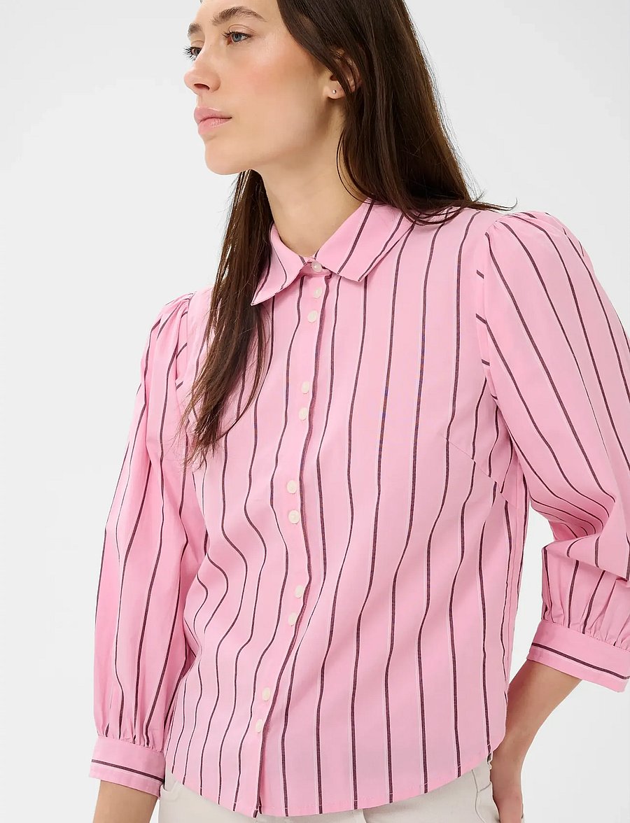 Part Two - AnaisPW SH - long-sleeved shirts - pink stripe - 5