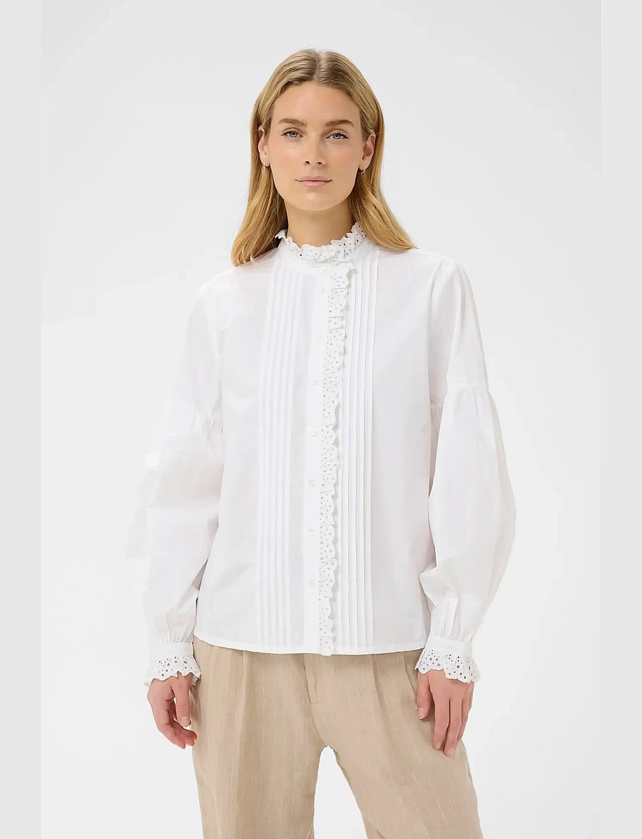 Part Two - AnastasjaPW SH - langærmede bluser - bright white - 0