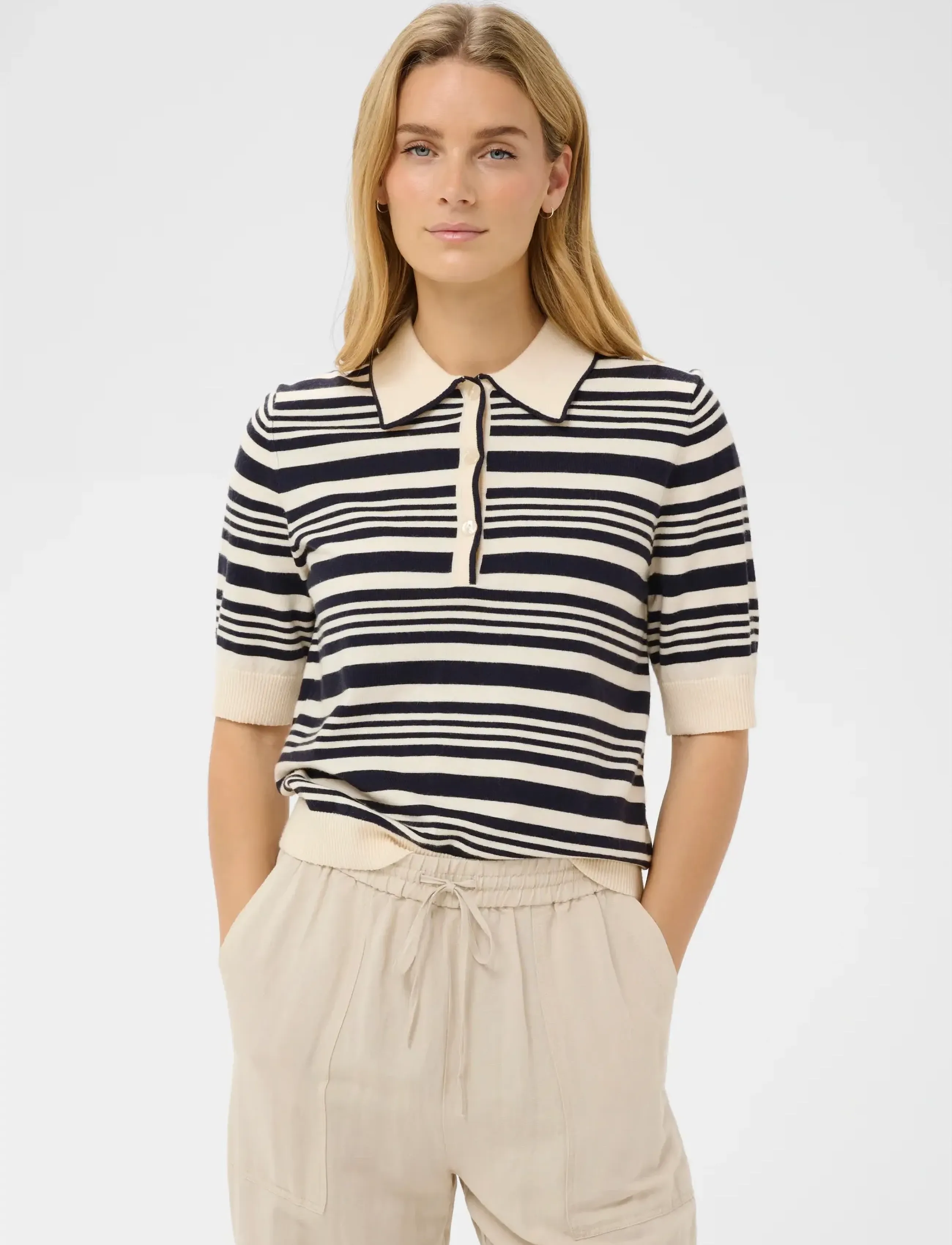 Part Two AnettiPW PU - Kläder - DARK BLUE IRREGULAR STRIPE / navy