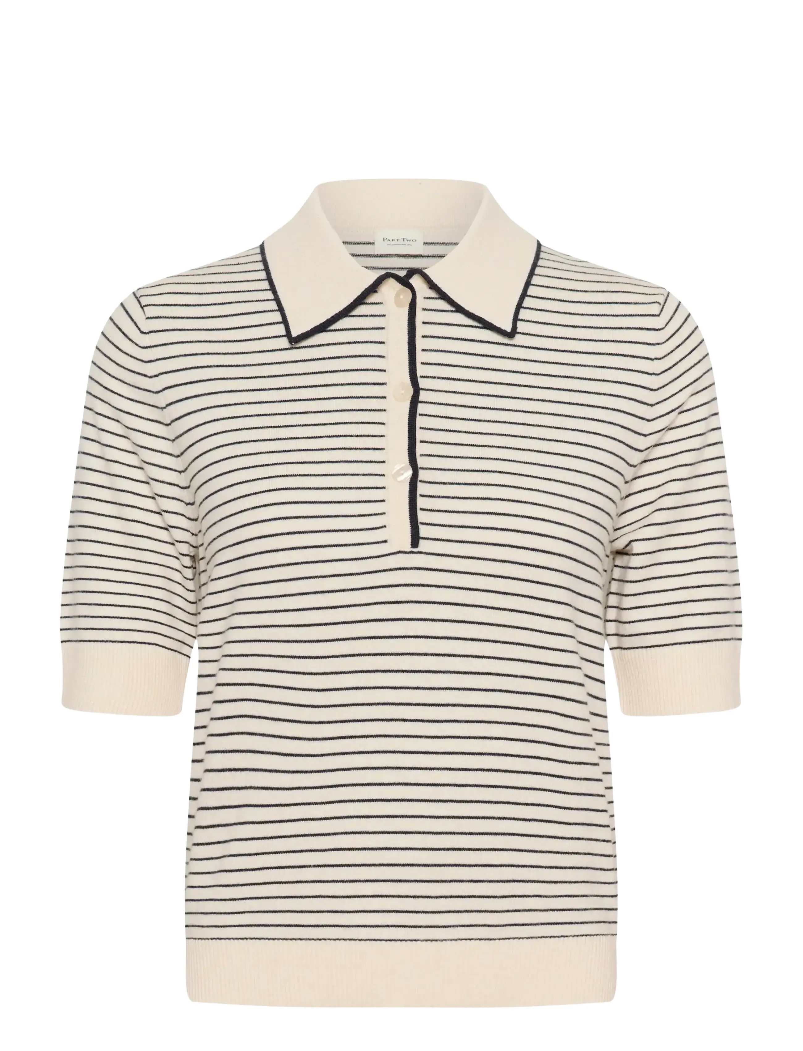Part Two AnettiPW PU - Striktrøjer - AFTER MIDNIGHT STRIPE / cream