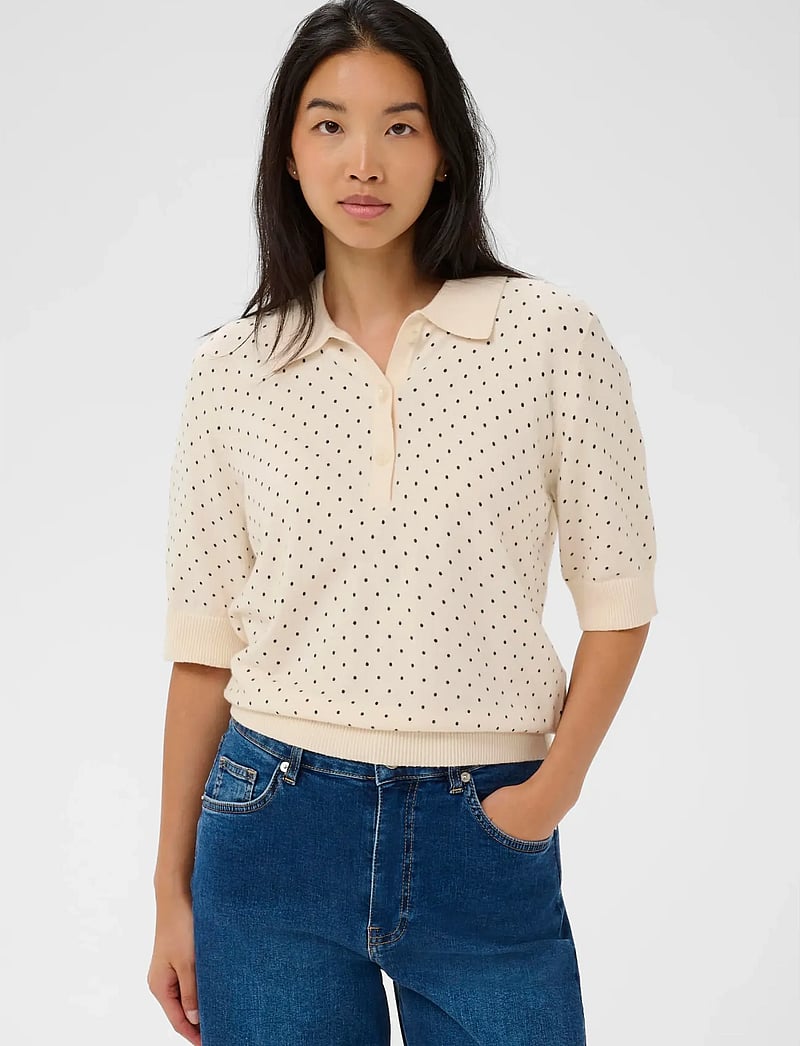 Part Two - AnettiPW PU - stickade tröjor - dark navy dot print - 0