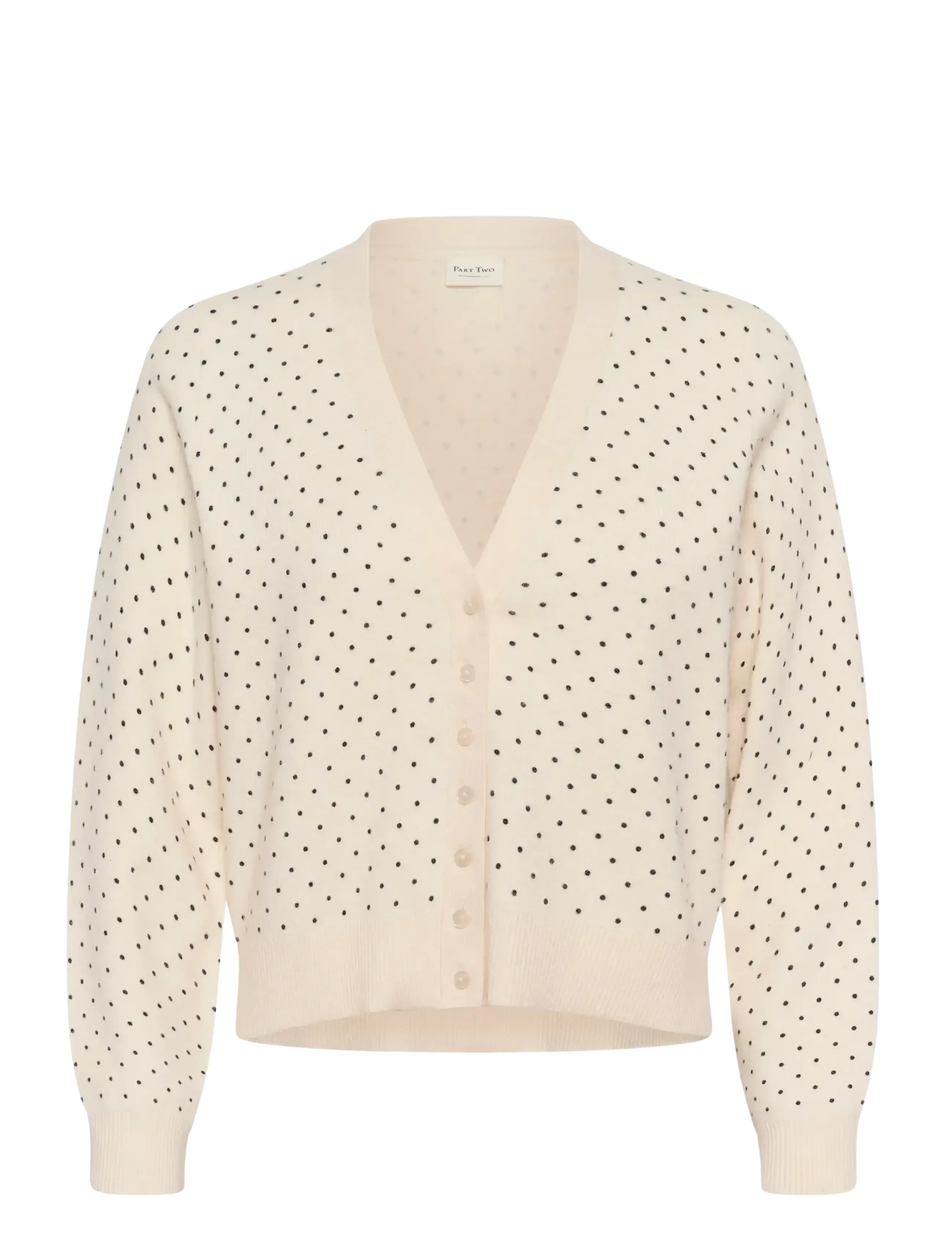 Part Two AnessaPW CA - Cardigans - DARK NAVY DOT PRINT / cream