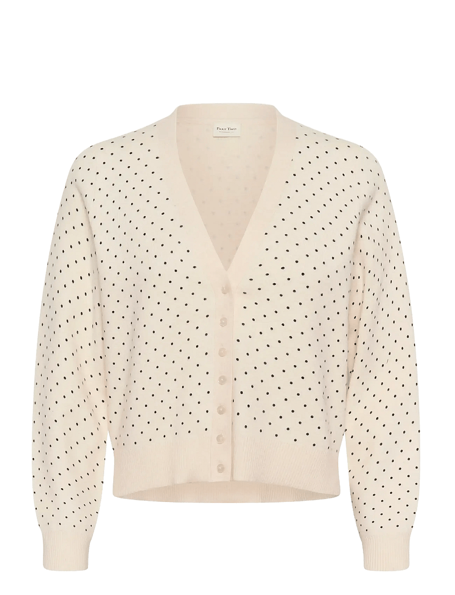 Part Two - AnessaPW CA - cardigans - dark navy dot print - 1