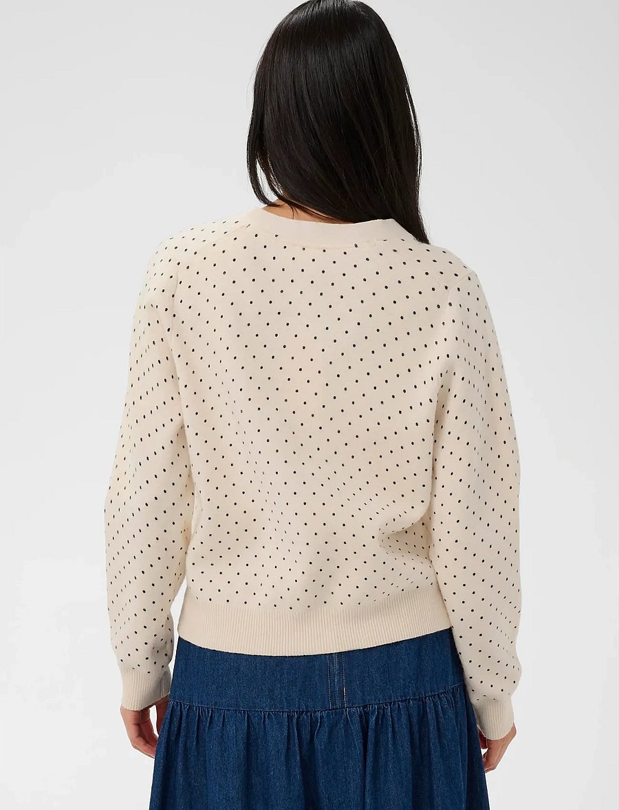 Part Two - AnessaPW CA - cardigans - dark navy dot print - 4