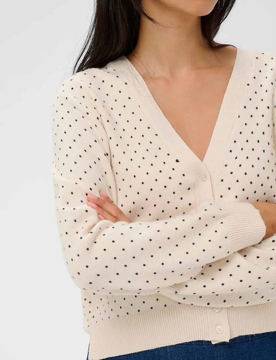 Part Two - AnessaPW CA - cardigans - dark navy dot print - 5