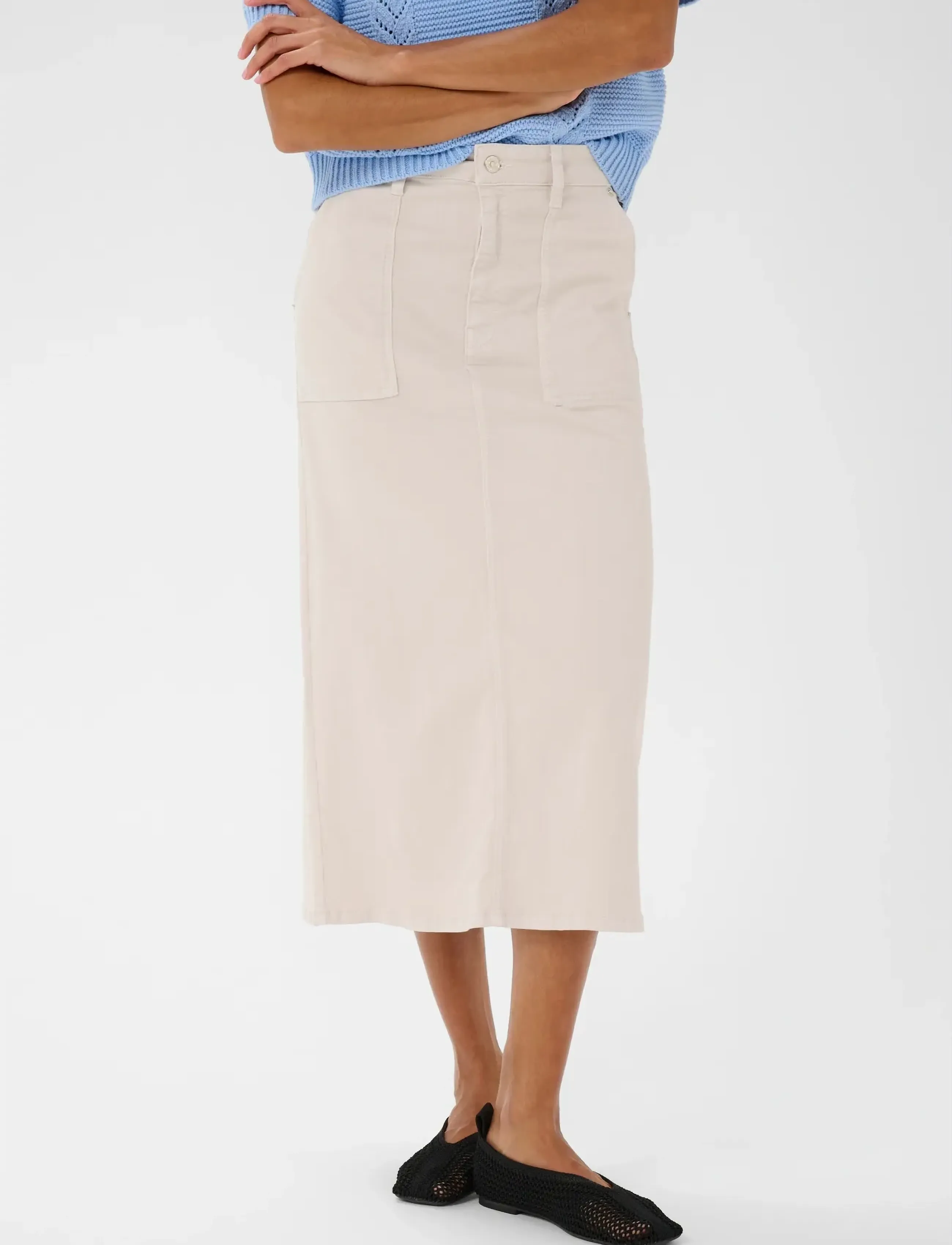 Part Two AiyaPW SK - Maxi skirts - WIND CHIME / cream