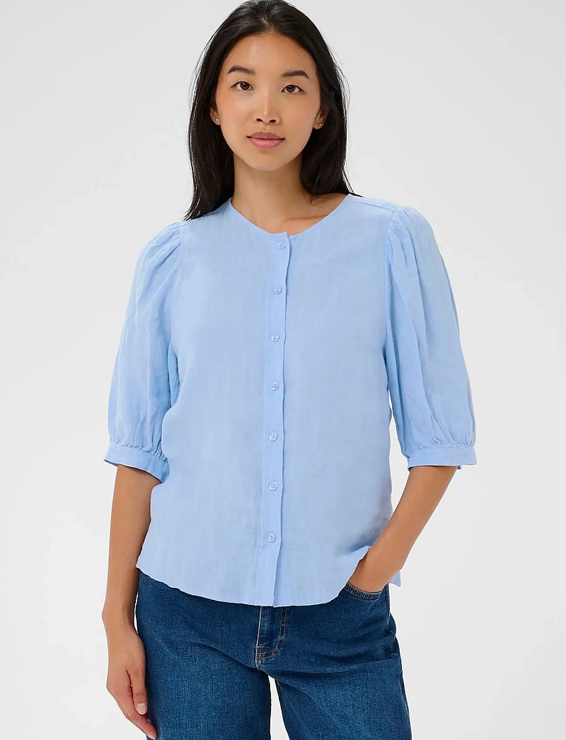 Part Two - AzraPW SH - kortärmade blusar - serenity - 0