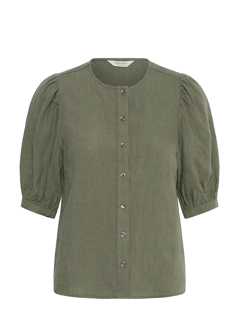 Part Two - AzraPW SH - lyhythihaiset puserot - smokey olive - 1