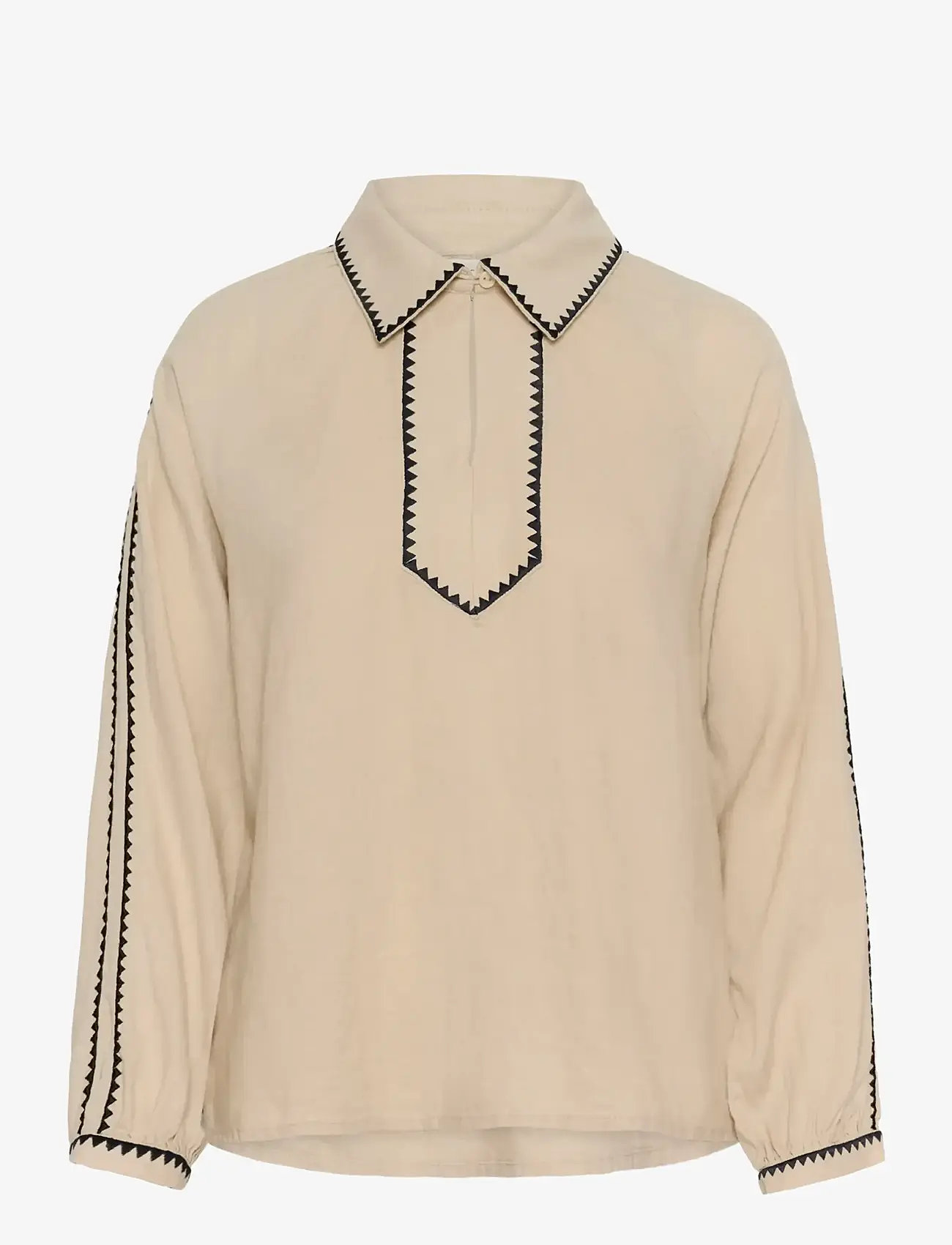 Part Two - AimyPW BL - langærmede skjorter - oatmeal - 1