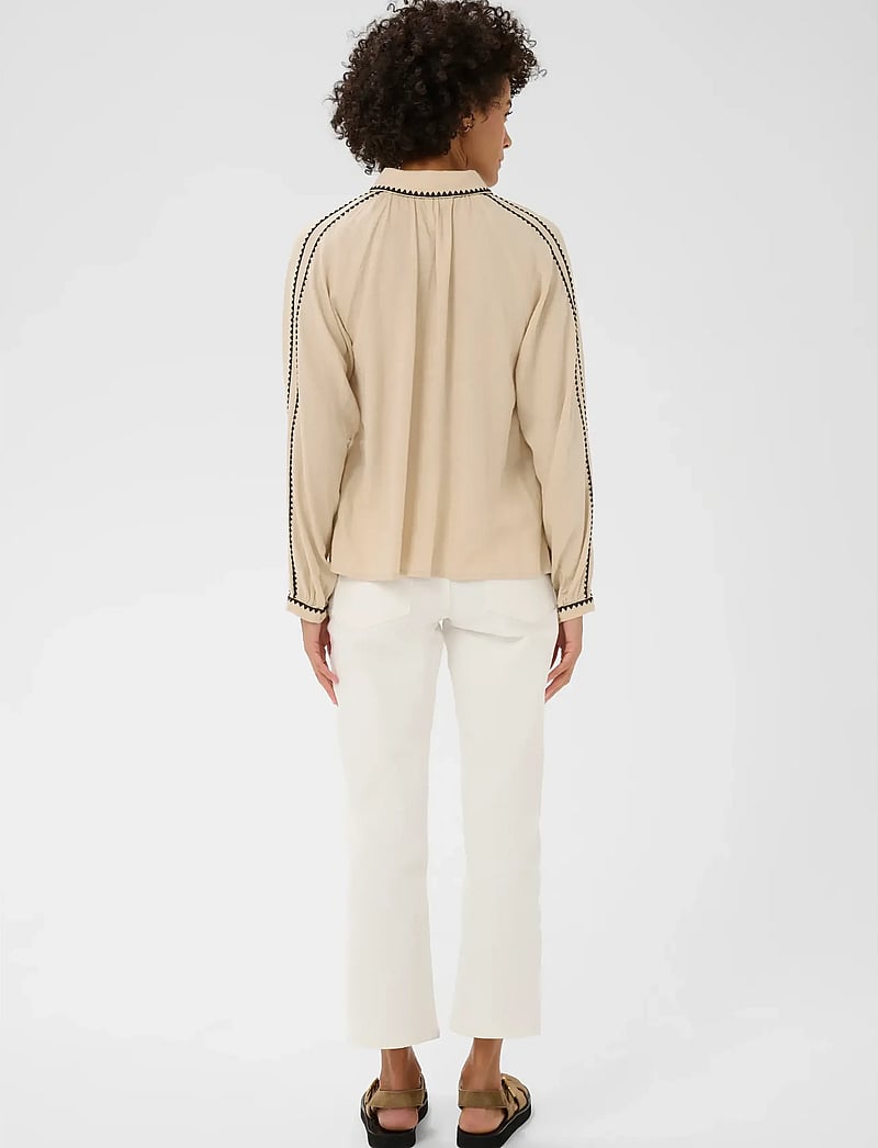 Part Two - AimyPW BL - langærmede skjorter - oatmeal - 3