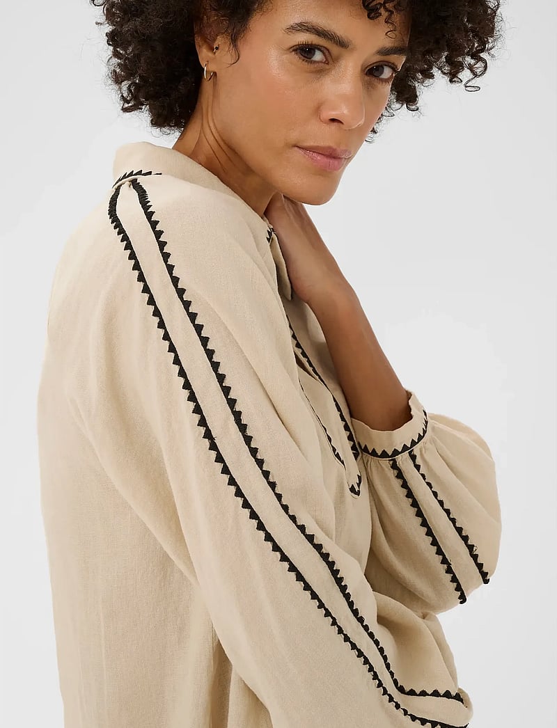 Part Two - AimyPW BL - langærmede skjorter - oatmeal - 4