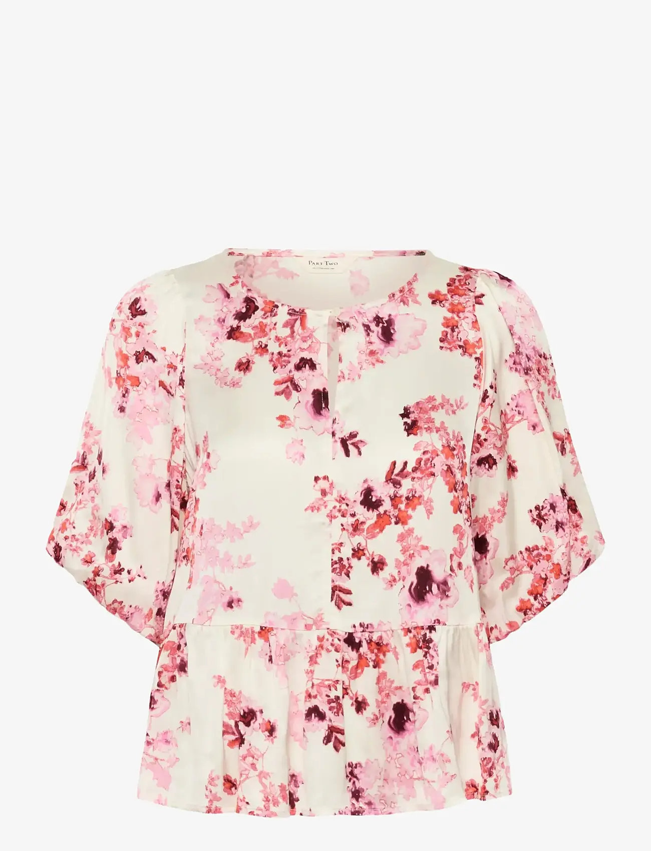 Part Two - AzeliaPW BL - kortärmade blusar - pink shadow flower print - 1