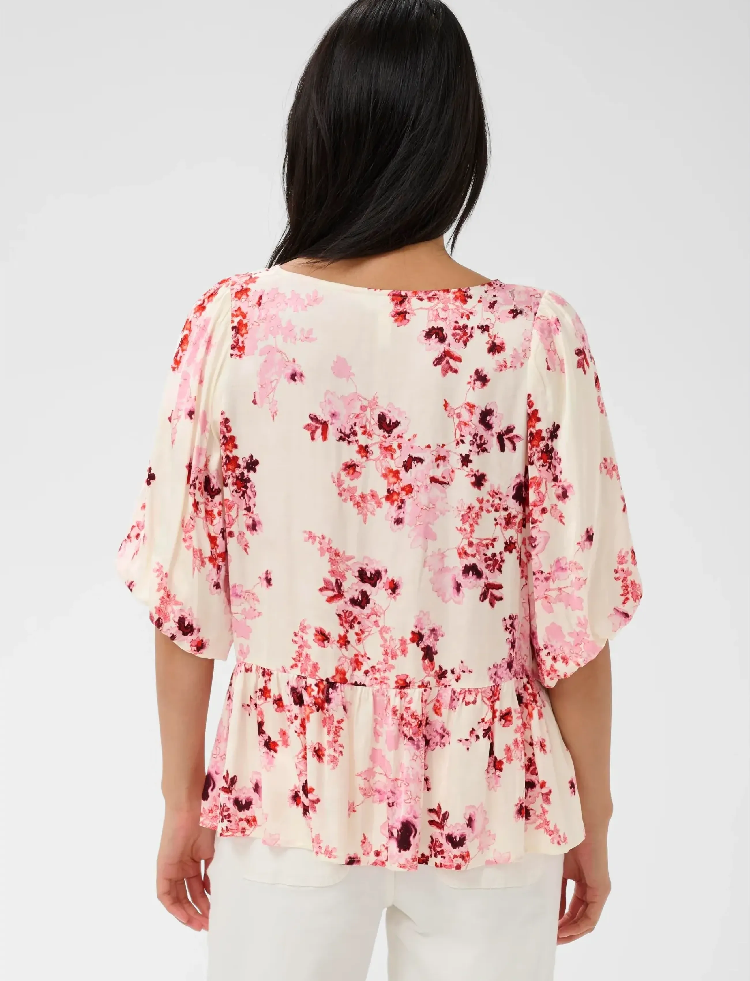 Part Two - AzeliaPW BL - lühikeste varrukatega pluusid - pink shadow flower print - 4
