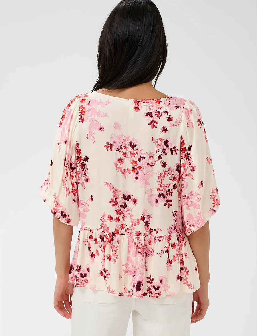Part Two - AzeliaPW BL - kurzärmelige blusen - pink shadow flower print - 4