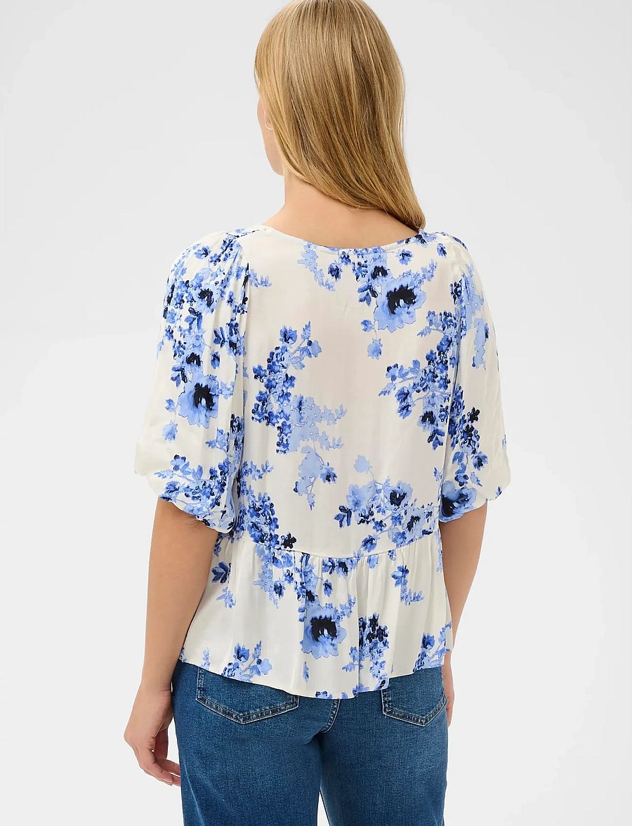 Part Two - AzeliaPW BL - kortärmade blusar - blue shadow flower - 4