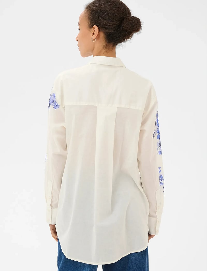 Part Two - AleiaPW SH - långärmade skjortor - blue shadow flower print - 4