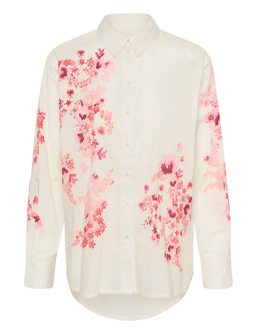 Part Two - AleiaPW SH - langærmede skjorter - pink shadow flower print - 1
