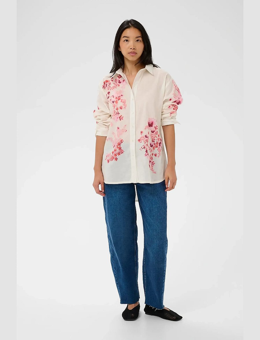 Part Two - AleiaPW SH - langærmede skjorter - pink shadow flower print - 3