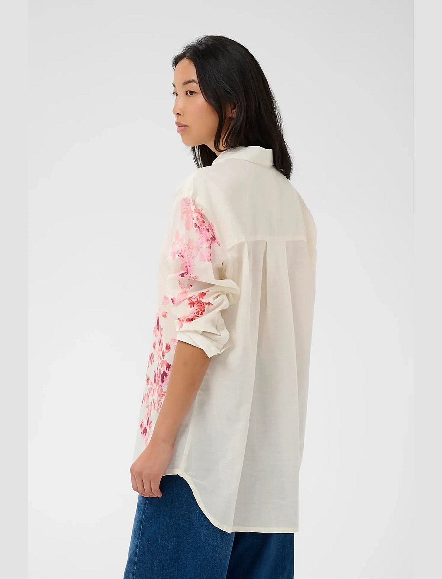 Part Two - AleiaPW SH - langærmede skjorter - pink shadow flower print - 4